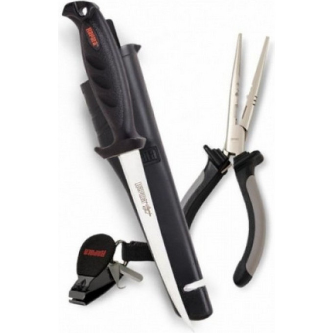 Комбо-набор RAPALA 8 (плоскогубцы (16 см.); фил. нож Falcon c ножнами; кусачки) RTC-6P136C